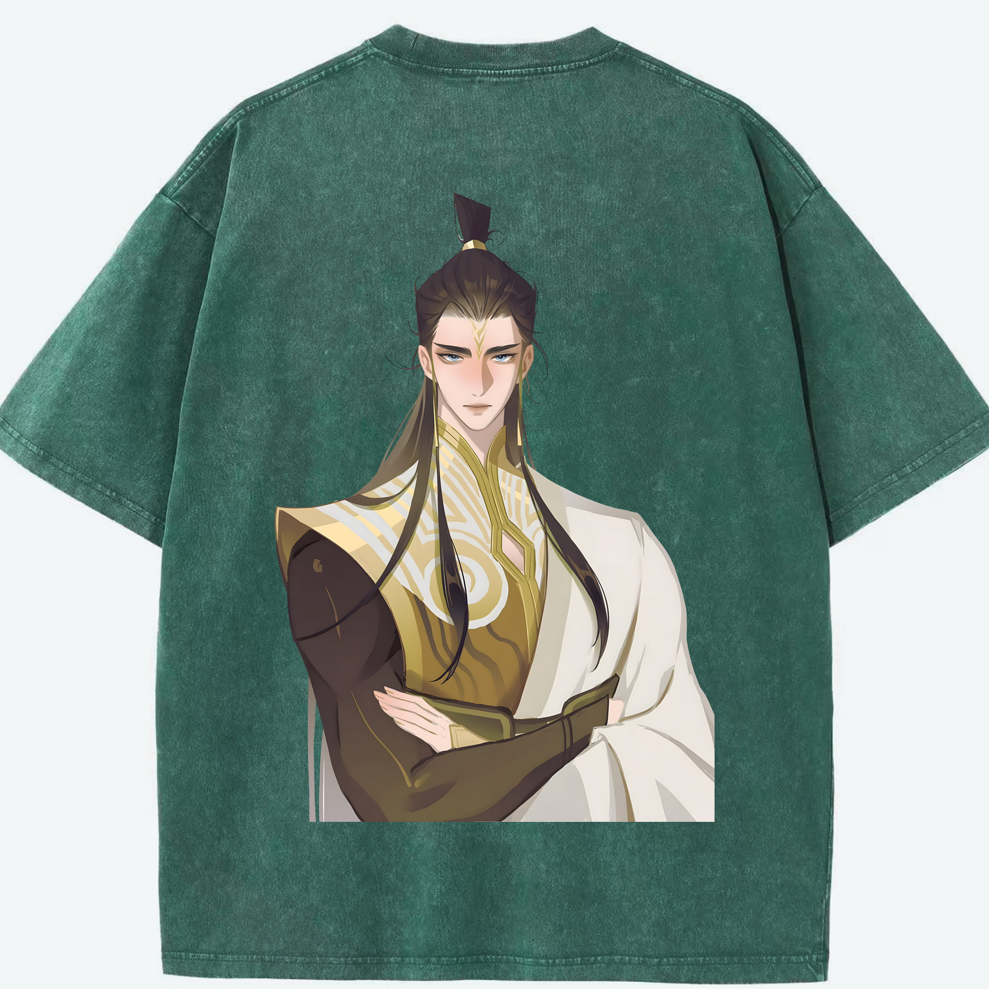 （画像用） Ne Zha 2 ナタ 魔童の大暴れ 綿100% ヴィンテージ風 半袖Tシャツ（背面プリント）